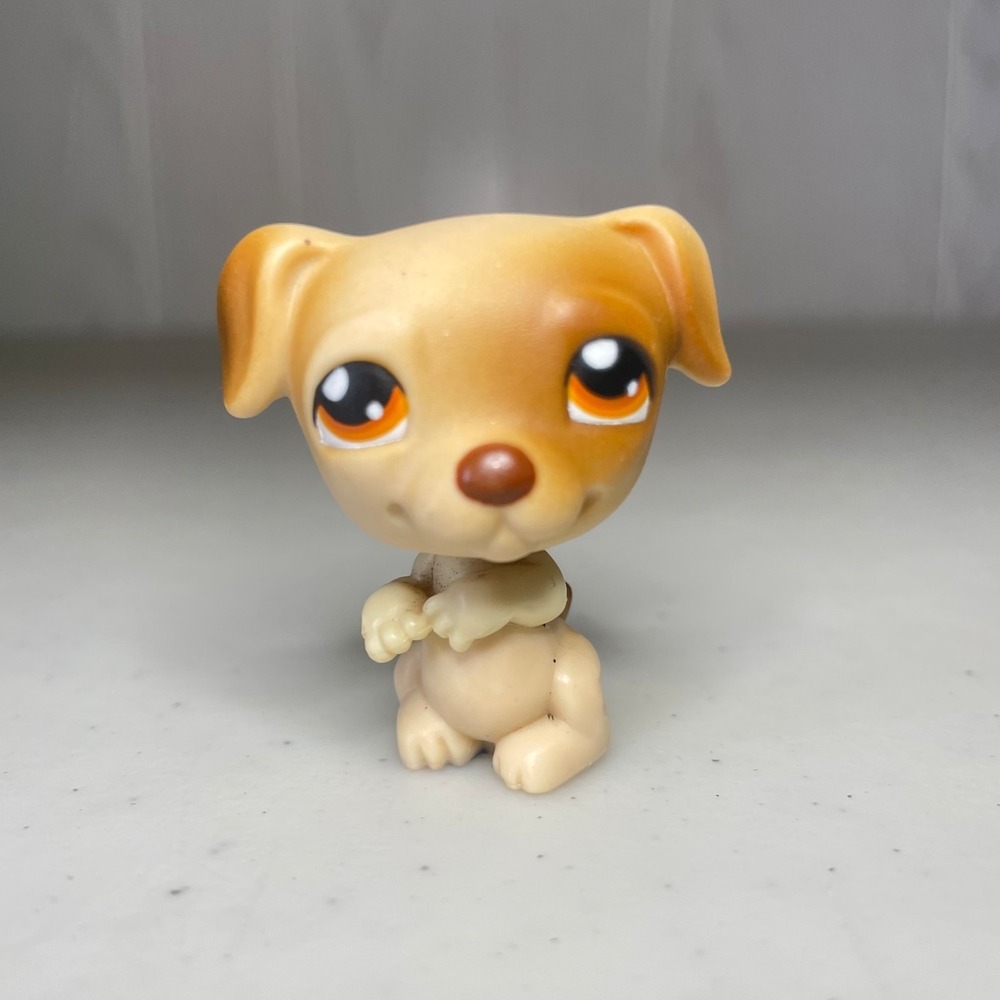 LPS Littlest Pet Shop Jack Russell Sitting Up 109 Hasbro Tan Dog Figure